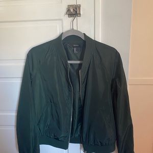 Green bomber jacket